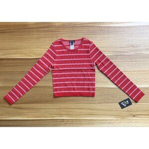 Art Class Kids Girls Red & Pink Striped Long Sleeve Shirt Large (10/12)